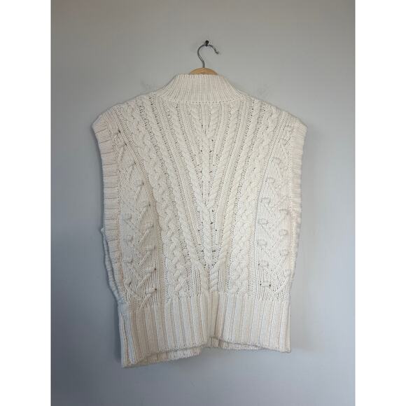 NEW Veronica Beard Holton Cable Knit Wool Sleeveless Vest White Size: Small - Picture 6 of 7